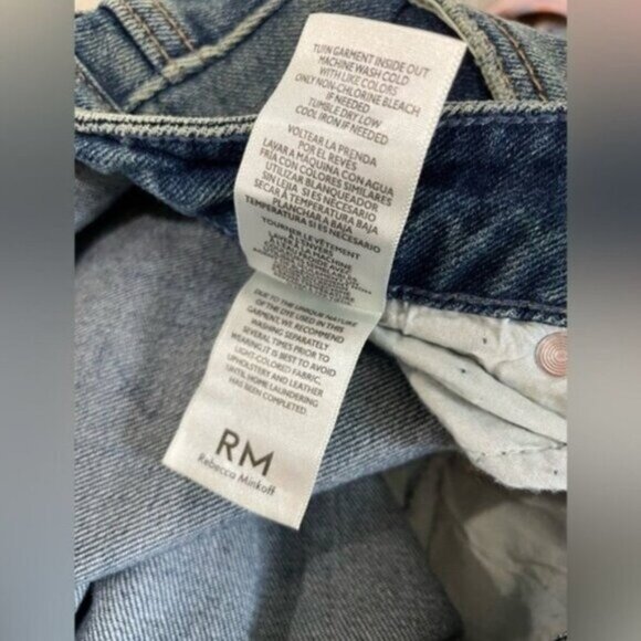 Rebecca Minkoff High Rise Wide Leg Jeans Contemporary Boho Western Designer - Picture 4 of 8